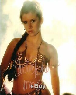 STAR WARS Carrie Fisher Princess Leia Real Signed Authentic Autograph Photo A