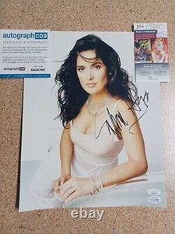 Salma Hayek Signed 11X14 Photo JSA ACOA COA Sexy Authentic Autograph Model