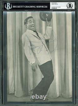 Sammy Davis Jr. The Rat Pack Authentic Signed 8x11 Photo Autographed BAS Slabbed