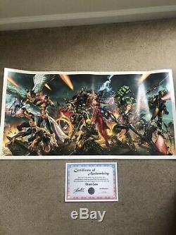 Stan Lee Autographed (Authentic) X-Men/Avengers Poster with COA