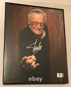 Stan Lee Hand Signed Autographed 8x10 Framed Photo with Global Authentics COA