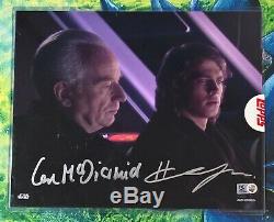 Star Wars Authentics 8x10 Photo Autograph IAN McDIARMID HAYDEN CHRISTENSEN Auto