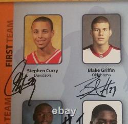 Stephen Curry James Harden Blake Griffin Rookie Signed 8x10 Photo AUTHENTIC AUTO