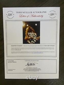 Ted Nugent Cat Scratch Fever Signed Photo Authentic Letter Of Authenticity COA
