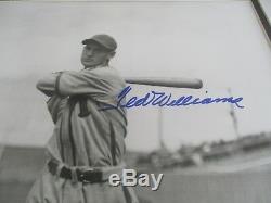 Ted Williams JSA Authenticated Autographed Green Diamond 20x24 Framed Photo