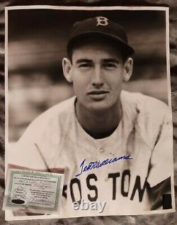 Ted williams autographed 16 X 20 Baseball Photo. Authenticated by Green diamond