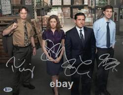 The Office Cast Signed 11x14 Photo Carell+3 Authentic Autograph Beckett Coa 3