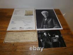 Thomas Edison Signed JSA #Z83196 Authenticated 1928 Check with Photo