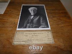 Thomas Edison Signed JSA #Z83196 Authenticated 1928 Check with Photo