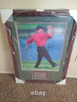 Tiger Woods UDA signed framed 16x20 Masters Fist Pump Upper Deck Authenticated