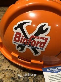 Tim Allen Signed Binford Tools Hard Hat Helmet Beckett COA Home Improvement RARE