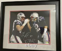 Tom Brady and Rob Gronkowski Autographed Authentic Framed Photo