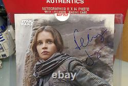 Topps Star Wars Authentics 2020 Autographed 11x17 Felicity Jones Jyn Erso 52/99