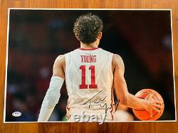 Trae Young Signed 13x19 Photo autographed Hawks Sooners PSA Authenticated Auto