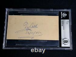 Ty Cobb 12/11/55 Signed (bas) Beckett Certified Authentic Gpc Autographed Mint