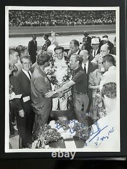 Very Rare Authentic Autographed Jim Clark 8x10 Indianapolis 500 Photograph
