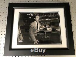 Vin Scully Autographed 11x14 Custom Framed Photo PSA/DNA Letter Of Authenticity