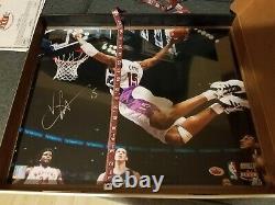 Vince Carter Autographed 16x20 Photo Man Can Fly Fleer Authenticated with COA Auto