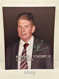 Vince McMahon Mugshot Signed Autographed Photo Authentic 8X10 COA