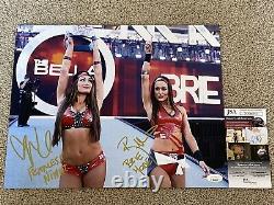 WWE Bella Twins Nikki & Brie signed 11x14 autograph photo JSA Authenticated