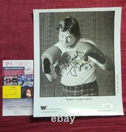 WWE WWF Rowdy Roddy Piper Autographed Promo In Boxing Gloves. JSA Authenticated
