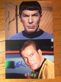William Shatner Leonard Nimoy Signed Authentic Photos Coa 8-10 Star Trek