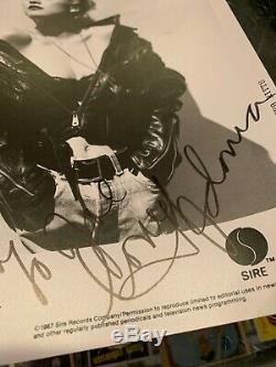 1987 Sire Records Herb Ritts Madonna Signé 8x10 Publicité Photo Jsa Authentique
