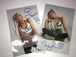 (2) Grande Ariana Main Authentique A Signé Des Autographes 7x11 Photos Avec Coa