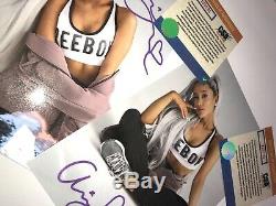 (2) Grande Ariana Main Authentique A Signé Des Autographes 7x11 Photos Avec Coa