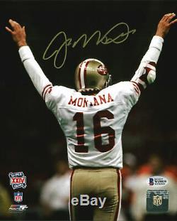 49ers Joe Montana Authentique Signé 8x10 Super Bowl XXIV Photo Bas Témoin De