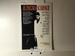 Al Pacino Scarface Autosigné Authentique 11x17 Affiche Du Film (preuve Certifiée)