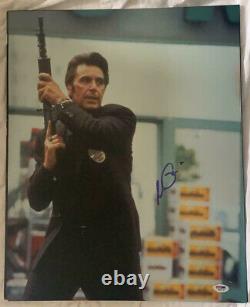 Al Pacino a signé la photo Heat 16x20 avec un pistolet authentique PSA/DNA ITP.