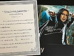 Alan Rickman Autographié 8x10 Photo, Signé, Authentique, Snape, Harry Potter, Coa