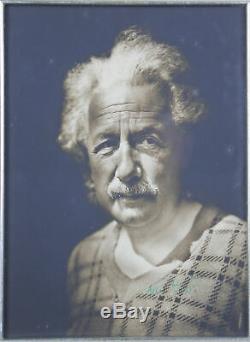 Albert Einstein 1935 Authentique Signé 7.5x9.75 Photo Encadrée Bas # A89682