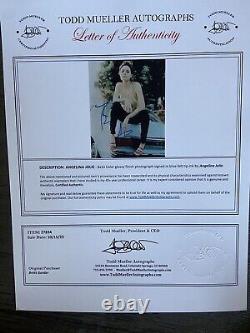 Angelina Jolie Tomb Raider : Photo signée 8x10 avec lettre d'authenticité authentique.