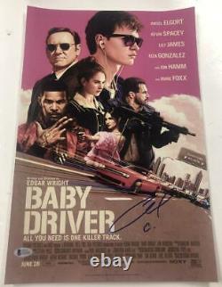 Ansel Elgort a signé une photo 12x18 de Baby Driver avec une authentique autographe Beckett Coa
