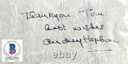 Audrey Hepburn Signé Autographié Beckett Bas Certifié Auto Authentique Encased