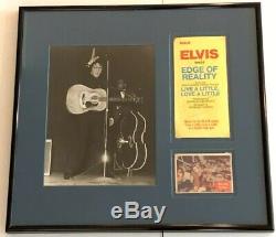 Authentique Autographed Elvis Presley Edge 1960 De La Réalité Assemblage