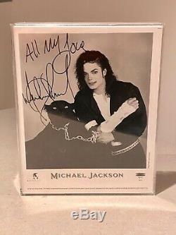 Authentique Autographié Michael Jackson Photo (pour 1992 Donné Auction Charity)