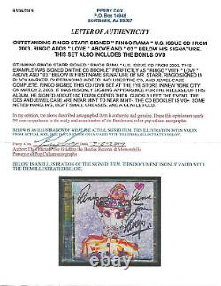 Authentique Signée Par Beatles Ringo Starr Ringo Rama Solo Double Cd/dvd 2003