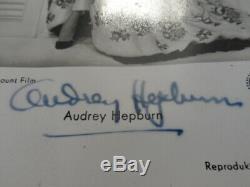 Autographe Hepburn Audrey Signée Carte Postale Vintage Roman Holiday 1953