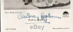 Autographe Hepburn Audrey Signée Carte Postale Vintage Roman Holiday 1953