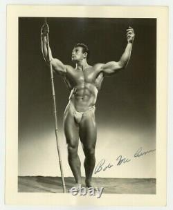 Beefcake Bob Mccune Signé 1940 Athletic Model Guild Bob Mizer Gay Photo Buff