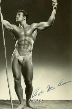 Beefcake Bob Mccune Signé 1940 Athletic Model Guild Bob Mizer Gay Photo Buff
