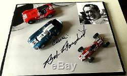 Bob Bondurant Zone D'ombre Shelby 12x9x3 Authentique Autographié Daytona Cobra Ferra
