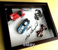 Bob Bondurant Zone D'ombre Shelby 12x9x3 Authentique Autographié Daytona Cobra Ferra