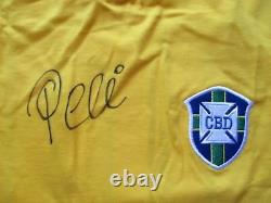 Brésil Pele Authentic Hand Signed Retro 1970 World Cup Shirt Jersey -photo Proof