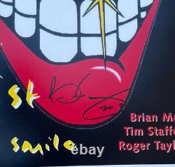 Brian Signé May Roger Taylor Tim Staffell Smile 12x12 Photo Authentique Reine