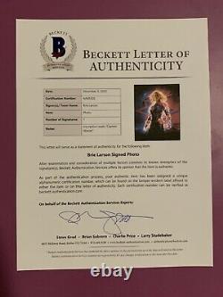 Brie Larson Autographié Captain Marvel 11x14 Photo Beckett (bas) Authentique