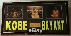 Bryant Signé Kobe Authentique Autographié Encadré 20x40 Nba Lakers Photo Jsa Coa